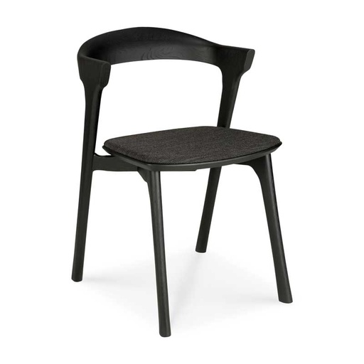[ETHNI-51485] Ruokapöydän tuoli Bok, tammi musta, musta kangas