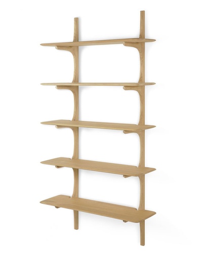 [ETHNI-51338] Seinähylly PI, viisi hyllytasoa 100 x 196 cm, tammi