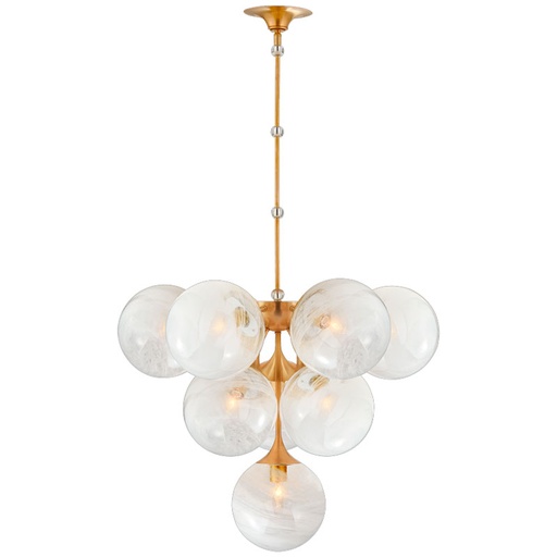 [VCC-ARN 5401HAB-WG-EU] Kattokruunu Cristol Tiered Chandelier, Brass