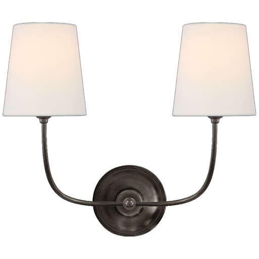 [VCC-TOB 2008BZ-L-EU] Seinävalaisin Vendome Double Sconce, Bronze