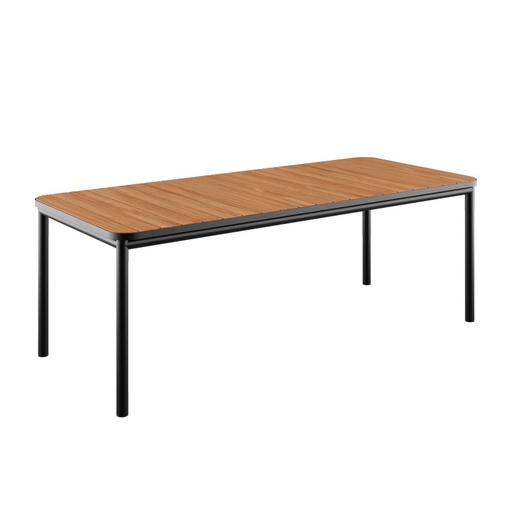 [SACKit-8603226] Ruokapöytä Kirra 210 x 90 cm, Noir