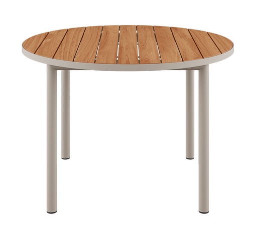 Pyöreä ruokapöytä Kirra 110 cm, Taupe
