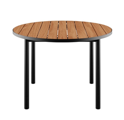 [SACKit-8603227] Pyöreä Pyöreä ruokapöytä Kirra 110 cm, Noir