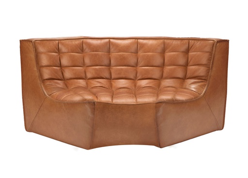 Pyöreä kulmaosa N701, nahka Old Saddle