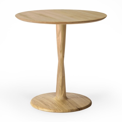 Pyöreä ruokapöytä Torsion 70 cm, tammi, matala 69 cm