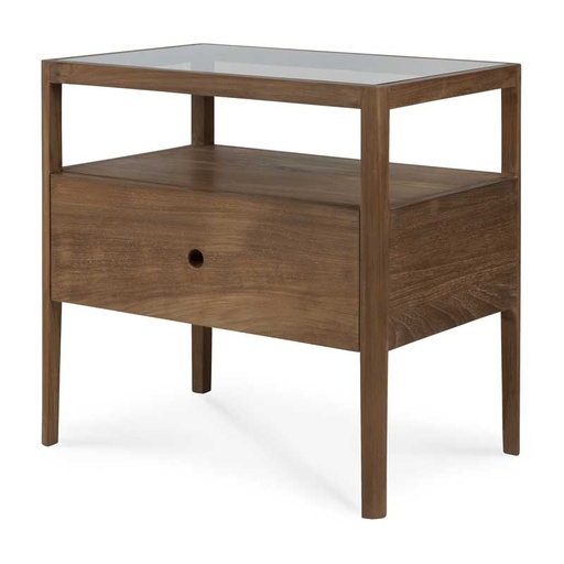 [ETHNI-14175] Yöpöytä Spindle 55 x 52 cm, tiikki