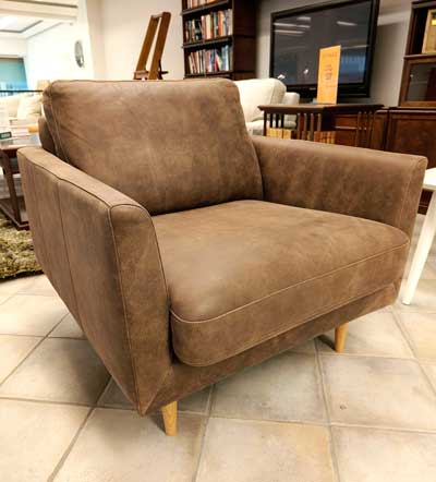 [outlet-tuoli-alec] Nojatuoli Alec, nahkaverhoilu