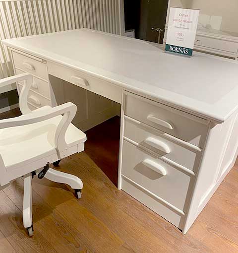 [outlet-johtajan-kirjoitusp-lumivalk] Johtajan Kirjoituspöytä 180 x 90 cm, lumivalkoinen