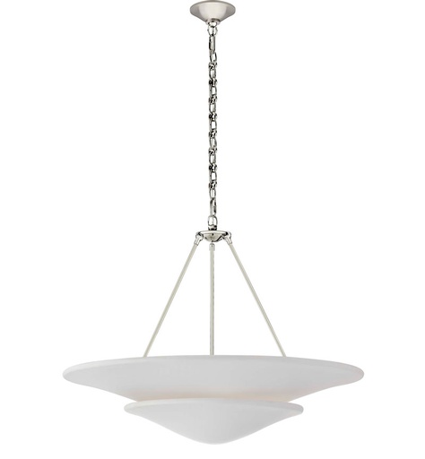 Kattovalaisin Mollino Large Tiered Chandelier, Nickel