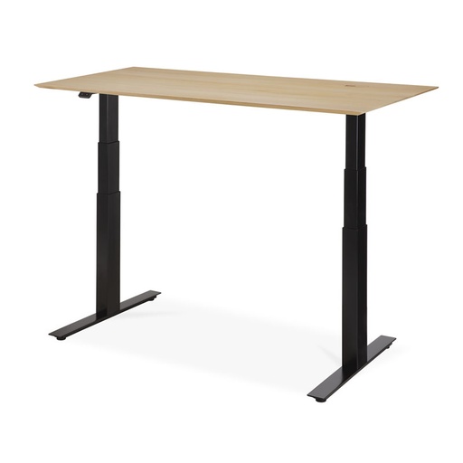[ETHNI-26105] Säätöpöytä Bok 140 x 70 cm, tammi/musta