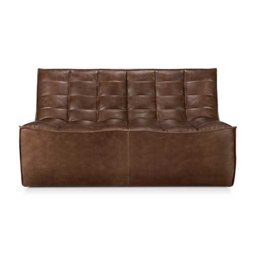 Sohva N701 2:n istuttava, nahka Chestnut