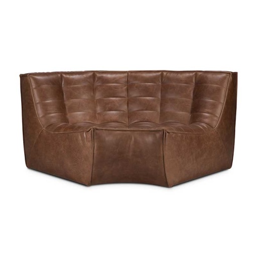 Pyöreä kulmaosa N701, nahka Chestnut