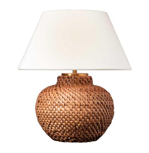 [VCC-MF 3004NRT-L-CL-EU] Ladattava pöytävalaisin Avedon 12", Natural Rattan