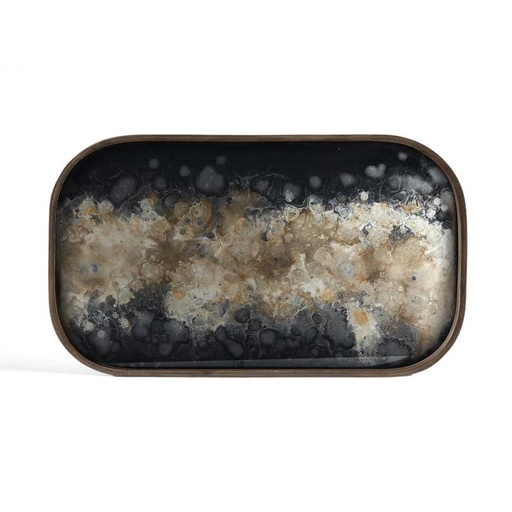 Tarjotin Black Organic Glass, rectangular XL