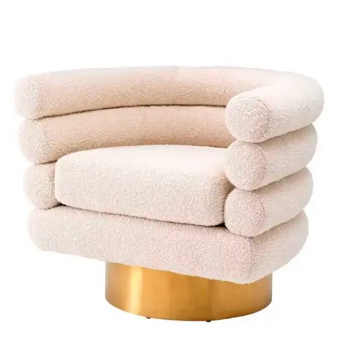 Pyörivä nojatuoli Maguire, Bouclé cream