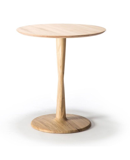 [ETHNI-50017---/A1624] Pyöreä ruokapöytä Torsion 70 cm, tammi