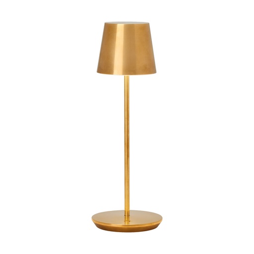 [VCC-SLTB25827NB-G] Ladattava pöytävalaisin Nevis, Natural Brass, ulkokäyttöön