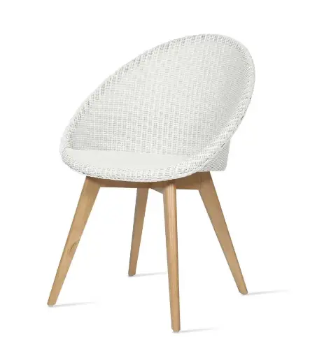 [VINCE-DC0640W011P024] Ruokapöydän tuoli Jack, tammijalat, Pure White