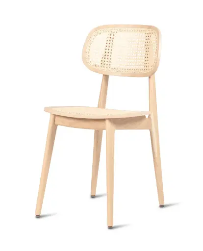 Ruokapöydän tuoli Titus, tammi, rottinki