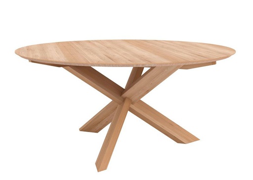 [ETHNI-50164---/A285] Pyöreä ruokapöytä Circle 163 cm, tammi