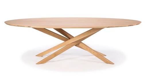 [ETHNI-50181---/A1259] Ruokapöytä Mikado, ovaali 267 x 138 cm, tammi