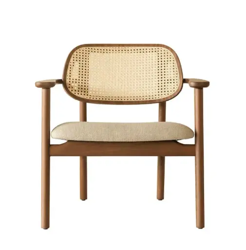 [VINCE-CH096C017M0101] Nojatuoli Titus, pyökki Tobacco, Lime white, rottinki