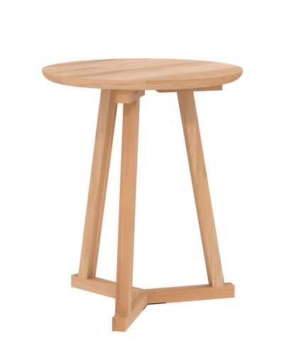 [ETHNI-50508---/A298] Sivupöytä Tripod 46 cm, tammi