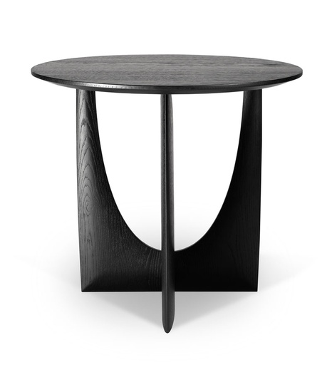 [ETHNI-50536---/A1248] Sivupöytä Oak Geometric 51 cm, musta