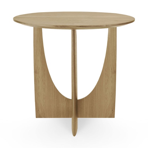 [ETHNI-50537---/A1261] Sivupöytä Oak Geometric 51 cm, tammi