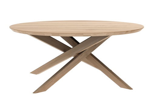 [ETHNI-50542---/A1254] Pyöreä sohvapöytä Mikado 100 cm, tammi