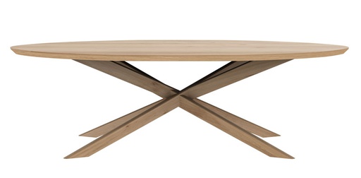 [ETHNI-50544---/A1255] Sohvapöytä Mikado, ovaali 143 x 67 cm, tammi