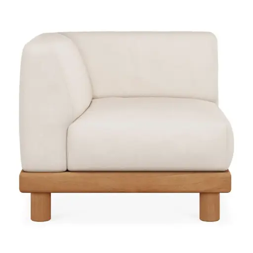 [ETHNI-10414] Moduulisohva Monocle Outdoor, kulma, käsinoja oikealla, White 