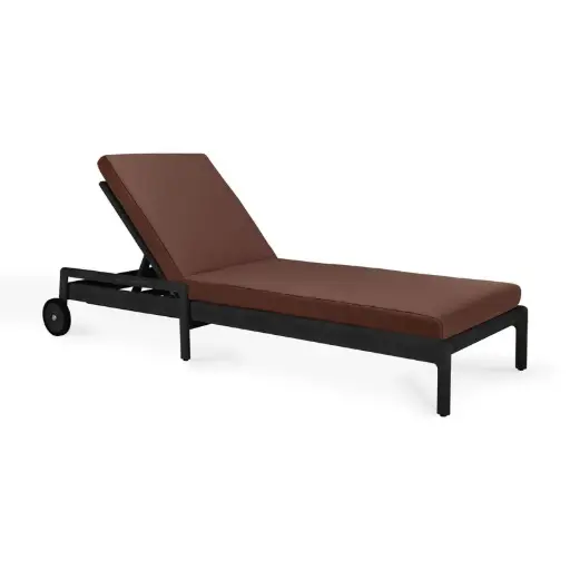 Aurinkovuode Jack Outdoor, tiikki, musta, pehmusteella, eri värejä