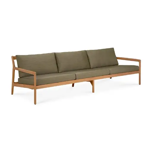 Sohva Jack Outdoor 265 cm, tiikki, pehmusteella, eri värejä