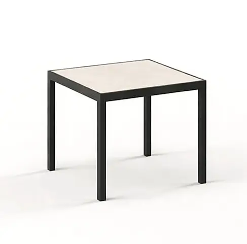 [PR-LAGO-ST-50x50x45-BLACK-TRAVERTINEMAT] Sivupöytä Lago 50 x 50 cm, Pearl Travertine Matt