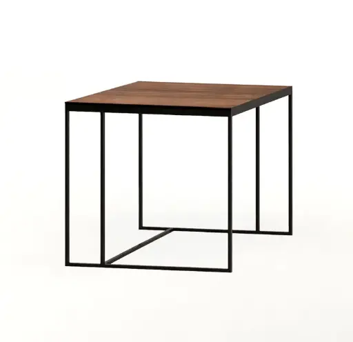 [PR-FIBO-ST-45x45x45-BLACK-SMOWAL] Sivupöytä Fibo 45 x 45 cm, Smoked Walnut