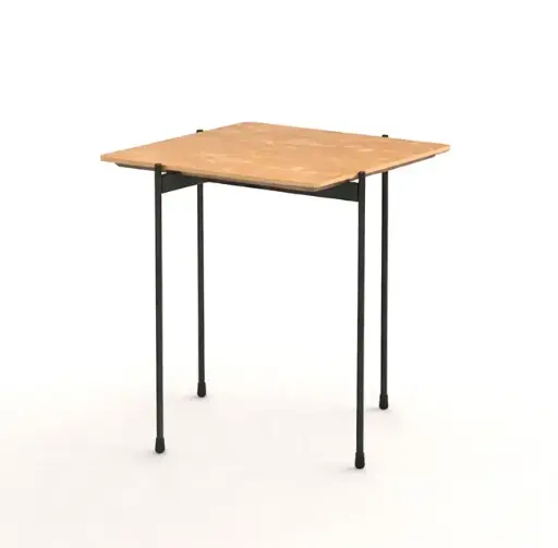 [PR-DUAWOOD-ST-45x45x45-BLACK-IVOAK] Sivupöytä Dua Wood 45 x 45 cm, Ivory Oak