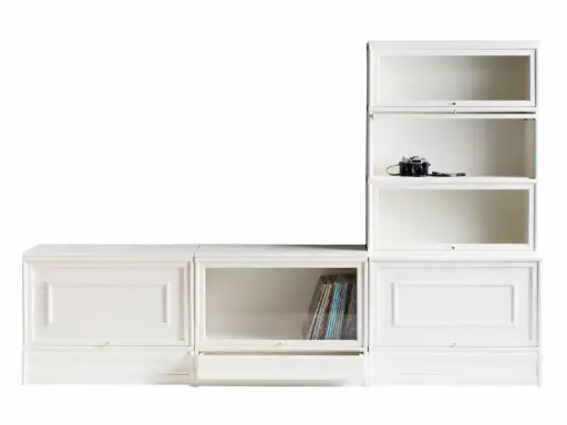 Boknäs kirjahylly tv-tasolla 261 x 171 cm