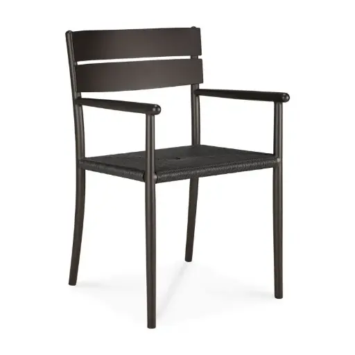 Ruokapöydän tuoli Elin Outdoor käsinojilla, eri värejä