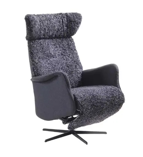 [BA-cruze-1p-skandi-charcoal-] Mekanismituoli Cruze, lampaannahka, Charcoal