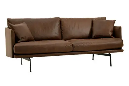 [BA-electra-3p-pg5-vintage-brown] Sohva Electra 3:n istuttava, nahkaverhoilu, Vintage Brown