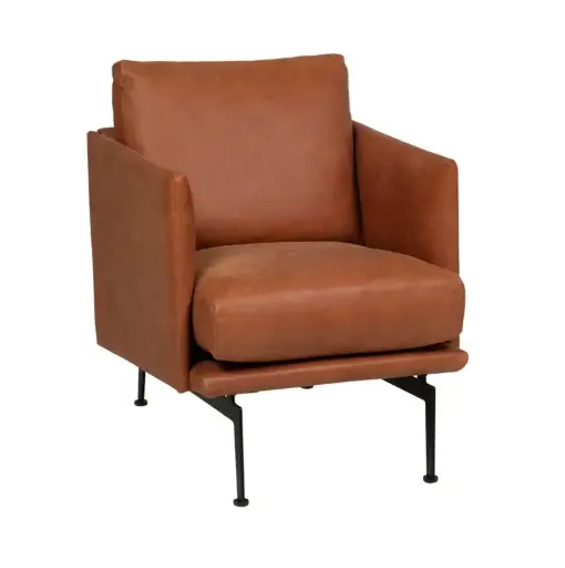 [BA-electra-1p-kg5-vintage-cognac-] Nojatuoli Electra, nahkaverhoilu, Vintage Cognac