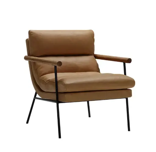 [SITS-E2716-0001-2L] Nojatuoli Bill, matala, nahkaverhoilu, Touch Brown