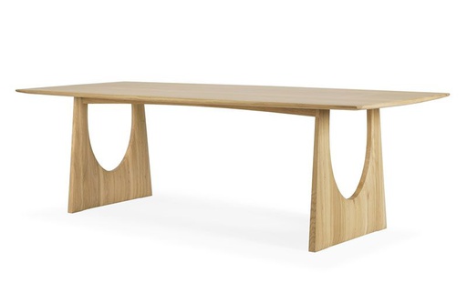 [ETHNI-55013---/A1802] Ruokapöytä Oak Geometric 250 x 100 cm, tammi