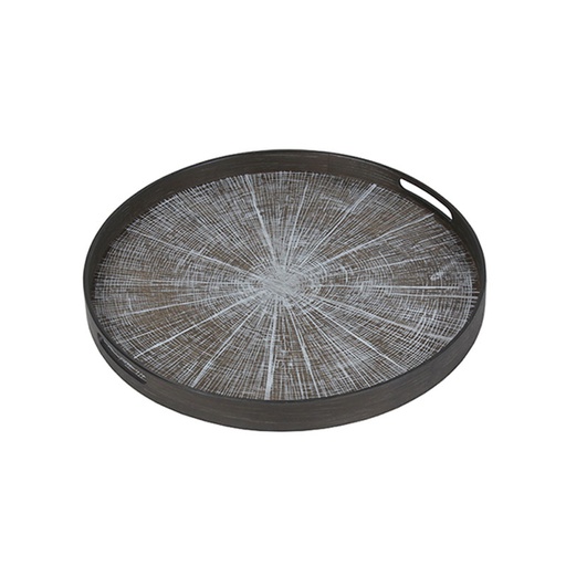 [ETHNI-20305---/F148] Pyöreä tarjotin Slice Driftwood S