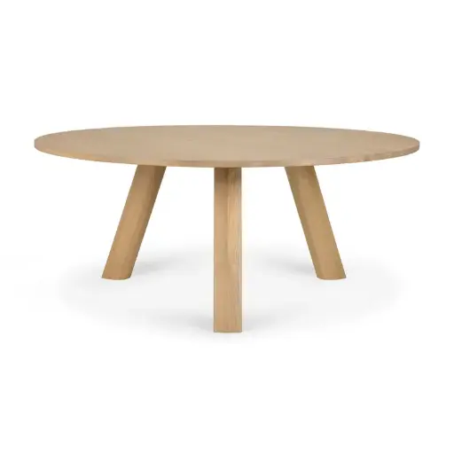 [ETHNI-50701] Pyöreä ruokapöytä Unda 180 cm, tammi