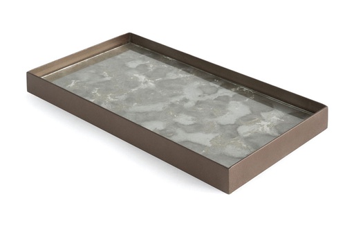 [ETHNI-20384-/F3487] Tarjotin Fossil Organic Glass M
