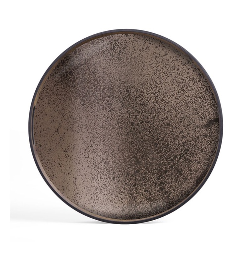 [ETHNI-20403-/F3492] Tarjotin Bronze Mirror S, round