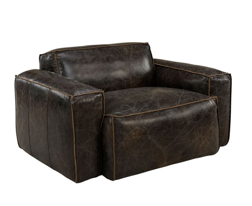 Nojatuoli Buddy, nahkaverhoilu, Fudge