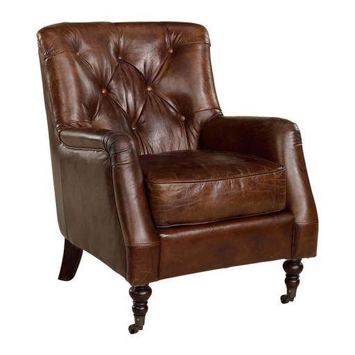 [ARTW-04-30212/B789] Nojatuoli Dessau, nahkaverhoilu, Vintage Cigar